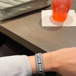 Christian Dior bracelet in navy blue and white